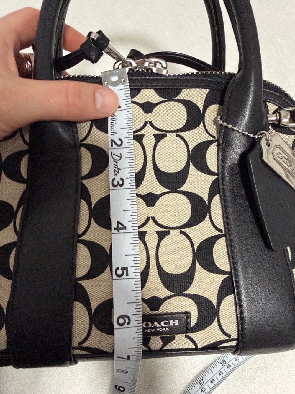 Coach Bleecker Preston Satchel Black and Cream Signature #A1461-30167 - Picture 11 of 16